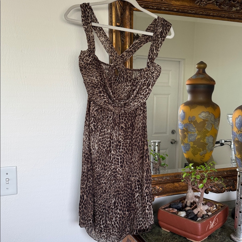 Leopard Print Sleeveless Dress